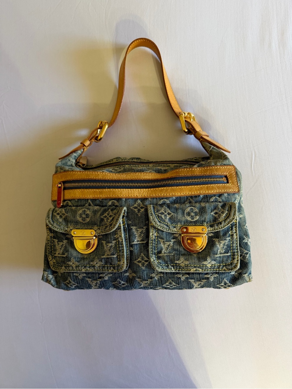 ✨ 👜Louis Vuitton Monogram Denim Baggy PM Shoulder Bag ✨